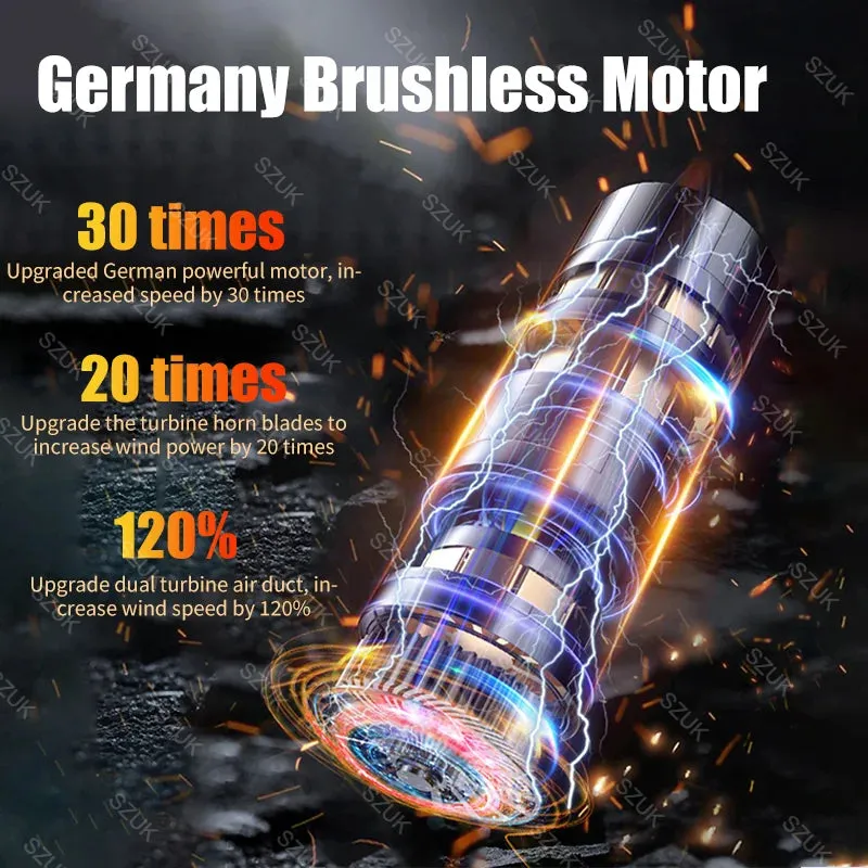 98000Pa Portable Car Vacuum Cleaner Strong Suction Wireless