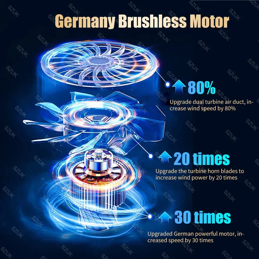 98000Pa Powerful Wireless Car Vacuum Cleaner Handheld Cleaning Machine For Home & Auto