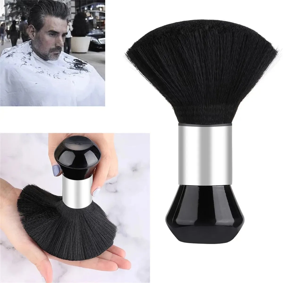 Barbershop Hair Cut Brush Black Hairdressing Duster for Neck Hair Cleaning and Cutting Barber Accessories and Tools