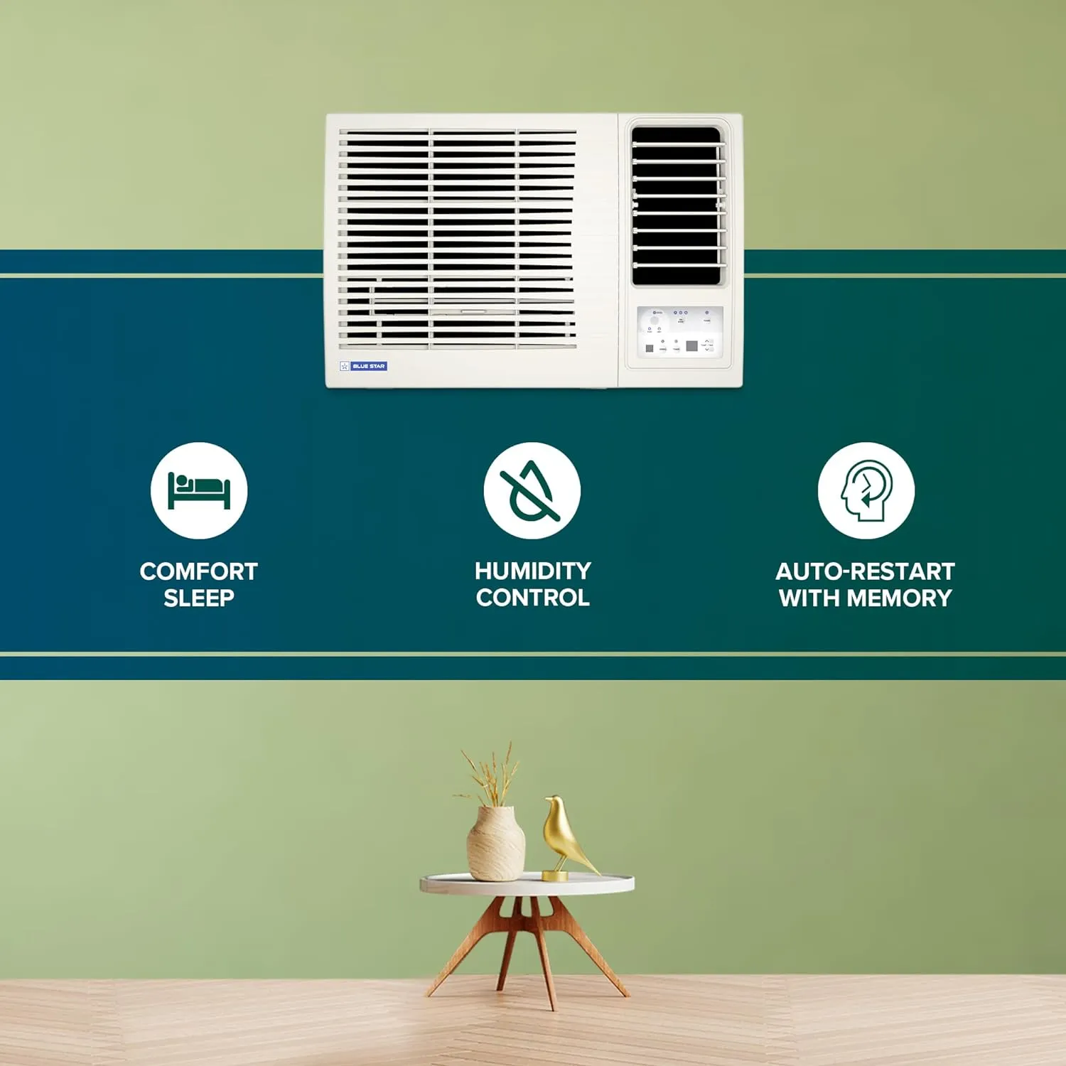 Blue Star WFE312L 1 Ton 3 Star Window AC (2025 Model, White) | Turbo Cool | 100% Copper