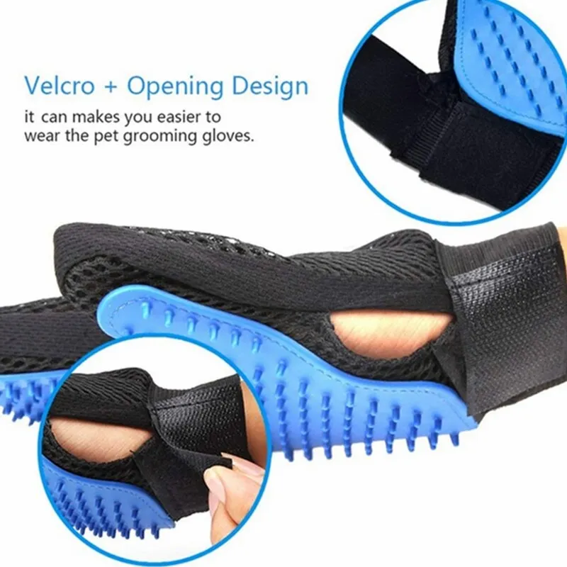 Cats and Dogs Pet Bath Cleaning Silicone Right Hand Gloves Decontamination Massage Hair Removal Cover Combing Brush Supplies