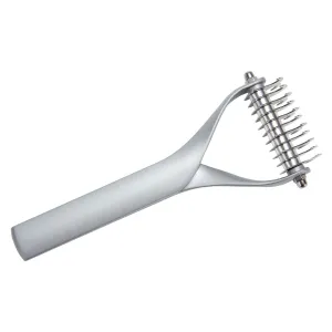 Double Sided Pet Comb For Cats And Dogs Silver Small