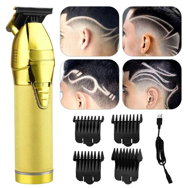 Electric Hair Trimmer Men's Haircut Clippers USB Rechargeable Blade