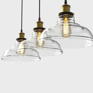 FORTUNE 1-Light Retro Glass Pendant Light Antique E27
