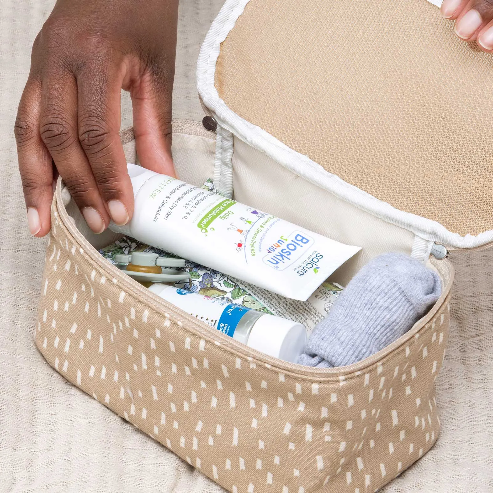 Storksak Organic Cotton Nappy Caddy