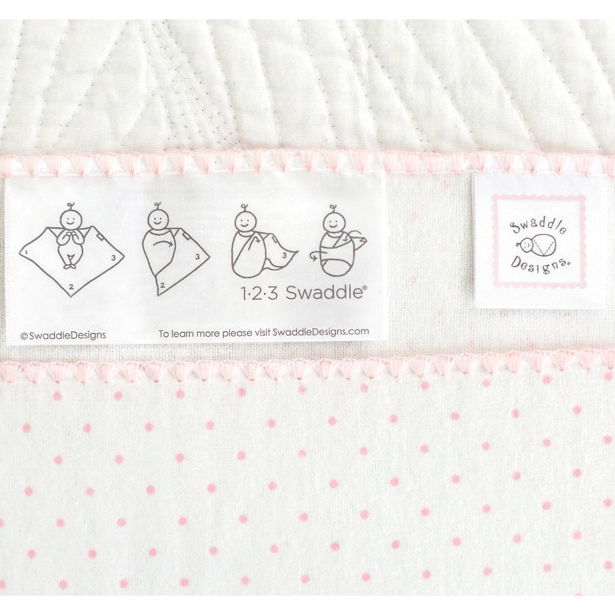 SwaddleDuo - Dots and Cupcakes, Soft Pink
