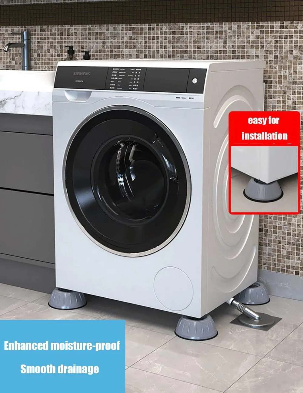 washmachine feet dampeners refrigerators reduce vibrations foot pegs ✈️ free.shipping
